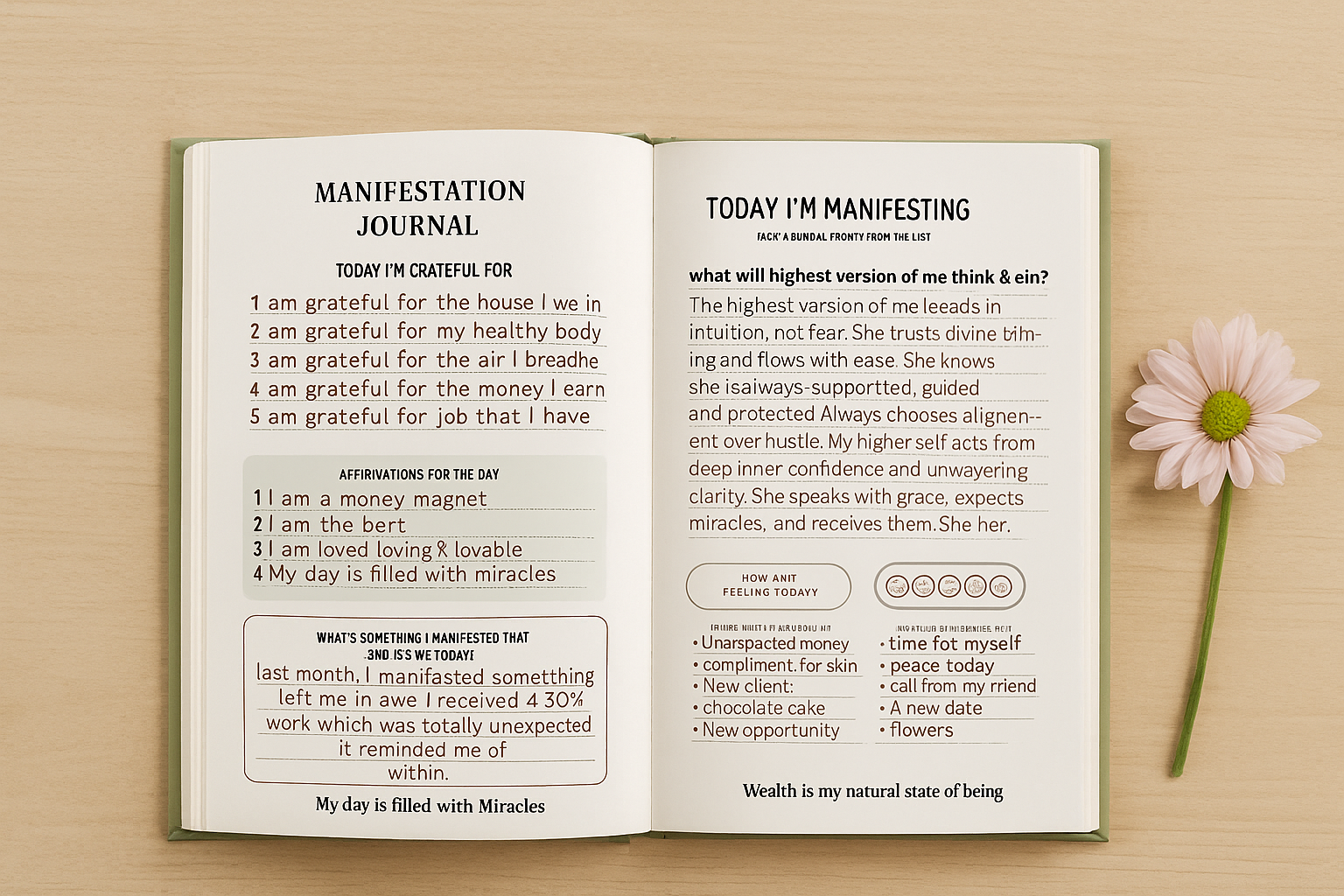 MIRACLE MANIFESTATION JOURNAL