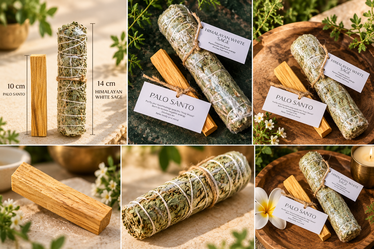 sage & palo Santo  Cleansing Smudge Bundle